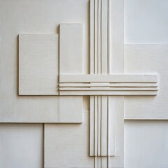 Abstract Geometric Wood Panels Design