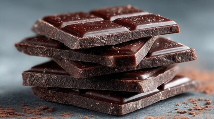 Macro photography rich chocolate shavings crisp edges smooth texture dessert detail