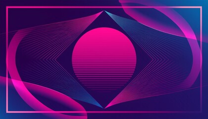 geometric pattern background posters with color gradient shapes and dynamic pattern background modern trendy abstract posters with circles and color gradient overlay on neon glow background