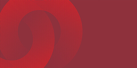 Red abstract background. Geometric lines pattern. Modern shiny red gradient lines. Futuristic technology graphic design.