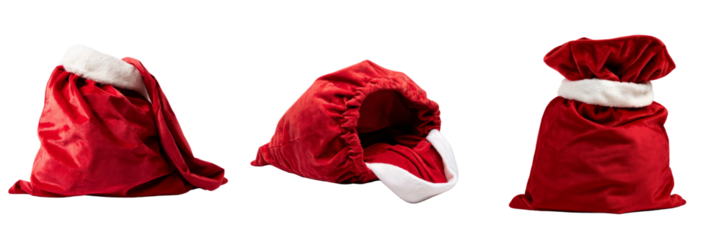 Santa bag  holiday decor transparent background