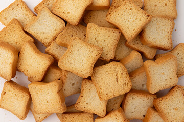 mini toast isolated on white