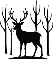 deer on a white background