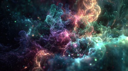 Colorful Abstract Space Nebula