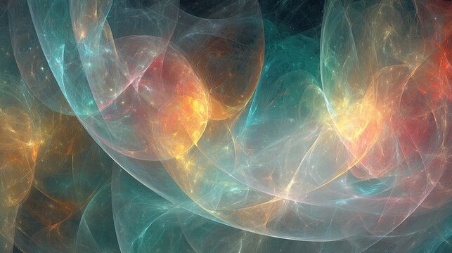 Abstract Colorful Space Nebula Design