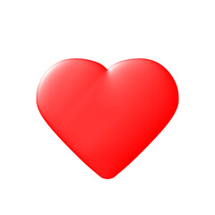 red heart isolated on white