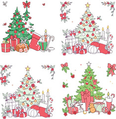 Christmas tree with gift boxes