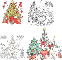 Christmas tree with gift boxes