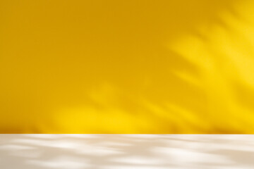 Clean Yellow and White Background with Soft Shadows