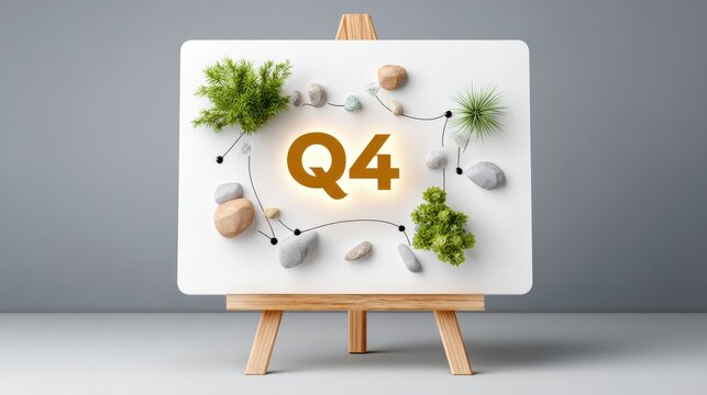 Goal planning session on whiteboard creative brainstorming for q4 strategies in a modern office environment