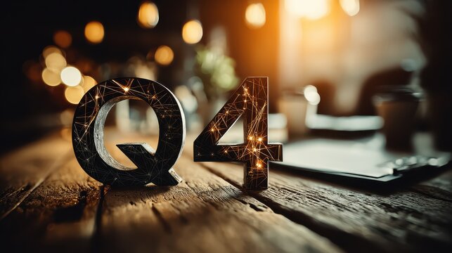 Planning goals brainstorm session in a cozy workspace with a focus on q4 strategies low angle perspective hyperrealistic shot