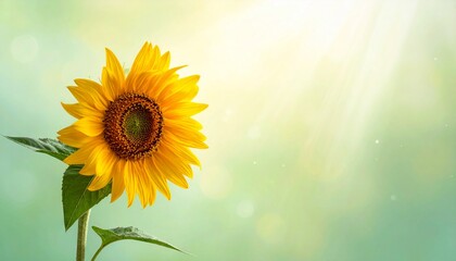 Obraz premium sunflower on a green background