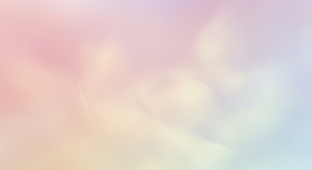 Soft, ethereal background features gentle gradients of pastel colors blending seamlessly