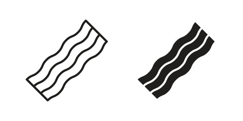 Obraz premium Bacon icon on white background. Stock vector icon