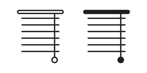 Blinds icon on white background. Stock vector icon