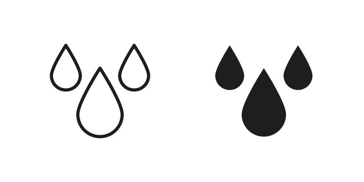 Blood drops icon on white background. Stock vector icon