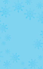 christmas blue background with snowflakes