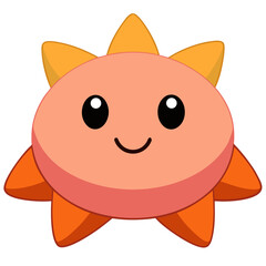 Delightful cartoon character with big eyes and friendly smile, perfect for greeting cards, children's books, and playful design projects