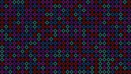Vibrant Neon Geometric Diamond Pattern on Dark Background Vector Design