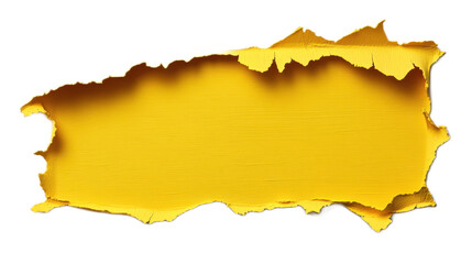 Bright Yellow Torn Paper Background for Creative Design Projects