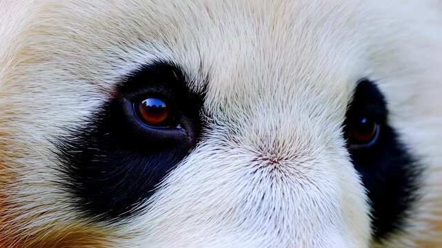 Captivating Panda Gaze: Close-Up of a Gentle Giant's Eyes