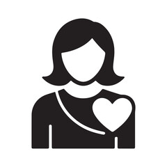 Human care support solid icon