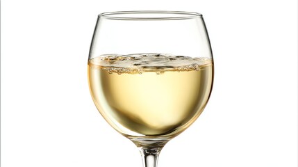 Clear PNG of a filled wine glass, isolated with no background for versatile use