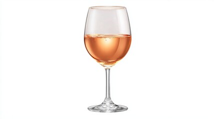 Clear PNG of a filled wine glass, isolated with no background for versatile use
