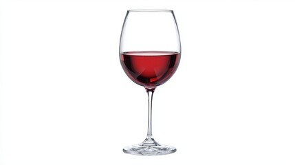 Clear PNG of a filled wine glass, isolated with no background for versatile use