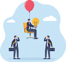 illustration of shifting from competition to business collaboration using new ideas
