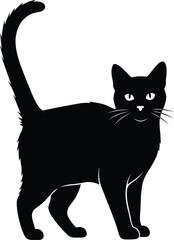 Cat, Animal, Silhouette, Vector, Black, Pet, Feline, Outline, Icon, Graphic, Design, Illustration, Halloween, Mystery, Creature