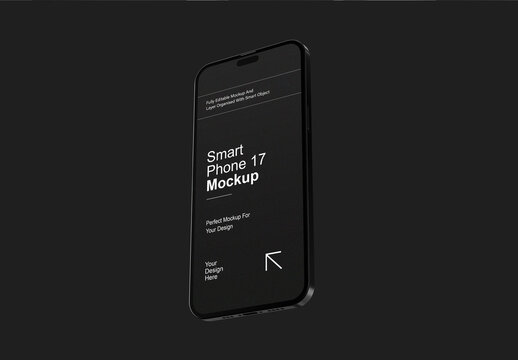 Premium 3D Smartphone Screen Mockup PSD