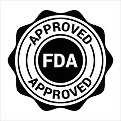 Fda approved stamp icon Vector