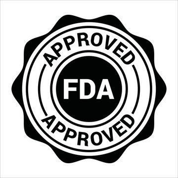 Fda approved stamp icon Vector