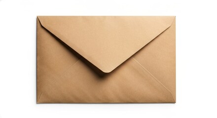 Light brown envelope on white background