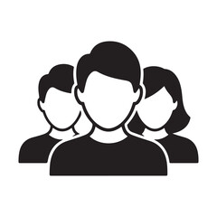 Inclusive diversity group solid icon