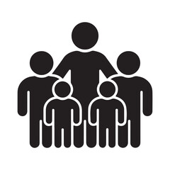 Family welfare community solid icon