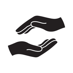 Helping hand assistance solid icon
