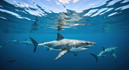 Great White Sharks Open Ocean