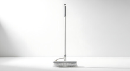 A Clean Sweep A Detailed Look at a Modern Broom Against a White Background