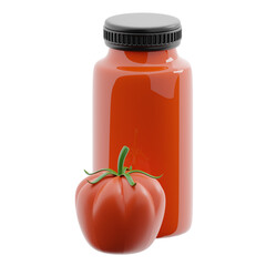Tomato juice 3d illustration