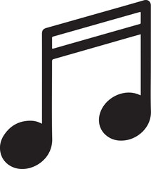 Music note icon for musical concept design