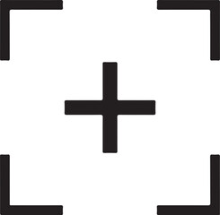 Fototapeta premium Crosshair, simple target vector icon design