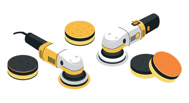 Isometric orbital polishers with pads essential power tools for polishing and buffing