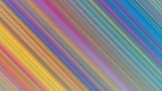 Abstract background of diagonal, parallel lines with a rainbow spectrum of colors