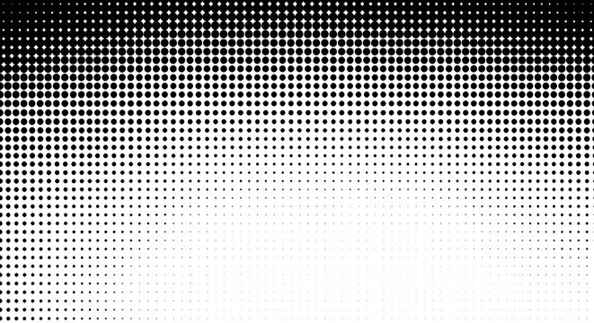 Black and white halftone pattern with varying dot density