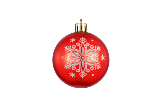 red christmas ball on transparent background,christmas ball isolated on white,christmas decoration with snowflake pattern,xmas ornament,christmas ornament isolated,christmas bauble