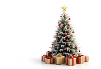 christmas tree isolated on white