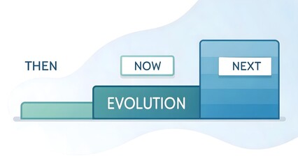 Abstract visual representation of data evolution and progress