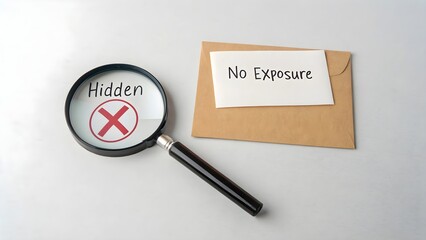 Magnifying Glass Investigating Hidden No Exposure Message